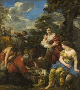 Laban buscando seus ídolos (óleo sobre tela) de Pietro da Cortona