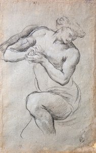 Figura masculina, Estudo para Bacchus na Idade do Afresco de Prata de Pietro da Cortona
