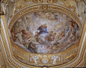 Assunção da Virgem Fresca por Pietro da Cortona (Pedro de Cortona) (1596-1669) 1652 Roma, Chiesa di Santa Maria em Vallicella Itália de Pietro da Cortona
