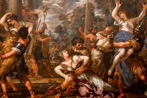 O Rapto das Sabinas 1629. (Óleo sobre tela)
