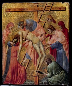 Pieta. "A deposição ou descida da cruz" Altarpiece de Pietro da Rimini (1ª metade do século XIV) Sol. 0,43x0,35 m.