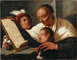 Um professor com dois alunos, depois de 1650.