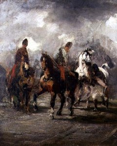 Cavaleiros (óleo sobre tela)