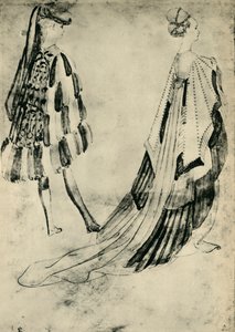 Traje do cavalheiro e dama em tribunal, c1420-1455, 1943. de Antonio Pisanello