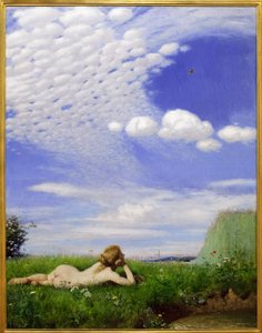 A cotovia. Pintura de Pal Szinyei Merse (1845-1920), Óleo Sobre Tela