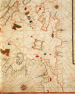 O Peloponeso, de portolan atlas constituído por seis cartas, de Placido Caloiro e Francesco Oliva, Parchment. 1646.