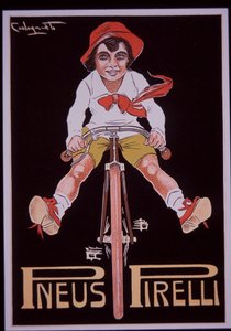 Anúncio de bicicletas Pirelli de Plinio Codognato
