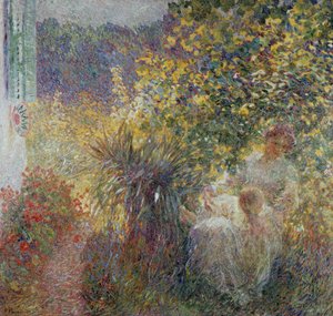 Mãe e filho no jardim de Plinio Nomellini