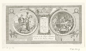 Medaillon op de Alliantie tussen de Franse en de Bataafse Republieken, 1795
Aliança e união eterna entre as Repúblicas Francesa e Batave (título sobre o objecto) de Poisson