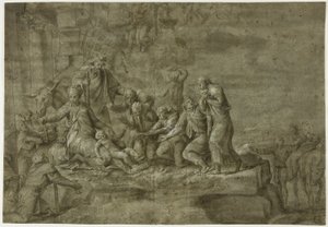 Adoração dos pastores de Polidoro da Caravaggio