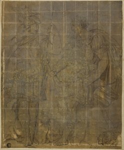 Dois guerreiros romanos com a loba, Rómulo e Remo de Polidoro da Caravaggio