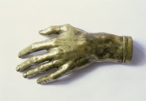 Molde da mão esquerda (bronze) de Frederic Chopin (1810-49)