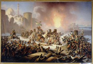 O segundo cerco da Fortaleza Ochakov (ou Otchakiv, na Ucrânia) em dezembro de 1788. (O Cerco da Fortaleza Ochakov em dezembro de 1788). Episódio da Guerra Russo-Turca (Russo-Turca) de 1787-1792, forças russas, comandadas pelo príncipe Grigori Po