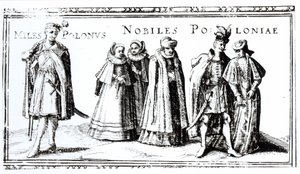 Nobreza polonesa (gravura) (foto do bw) de Polish School