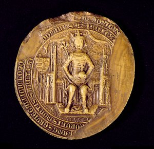 Selo de Luís I (1326-82) o Grande Rei da Polônia de Polish School