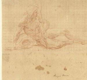 Deus do rio em contorno de Pompeo Batoni