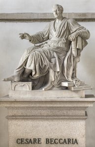 Estátua de Cesare Beccaria, 1838 de Pompeo Marchesi