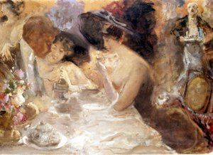 Jantar em Monte Carlo. Belle Epoque de Pompeo Mariani. Museu do Castelo. Milão