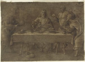 Refeição em Emaús de Pomponio Amalteo (attributed to)