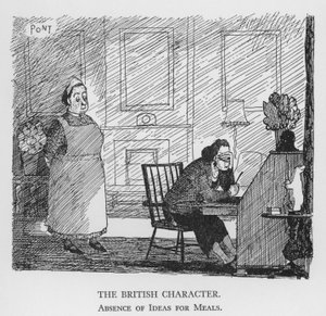 The British Character, Ausence of Ideas for Meals (litho) de Pont