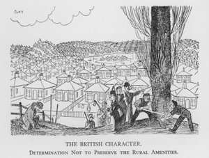 O Caráter Britânico, Determinação de Não Preservar as Amenidades Rurais (litho) de Pont