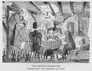 O Personagem Britânico, Predilecção por casas de campo de fim-de-semana (litho) de Pont
