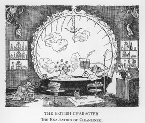 O Caráter Britânico, A Exaltação da Limpeza (litho) de Pont