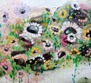 Flores abstratas coloridas de Poonam Choudhary