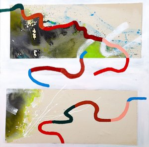Linhas sinuosas e coloridas de Poonam Choudhary