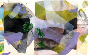 Abstrato da Folha de Monstera de Poonam Choudhary