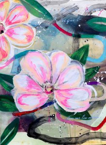 Abstrato floral rosa