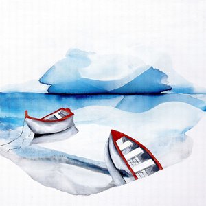 Barcos Vermelhos, Lago Azul de Poonam Choudhary