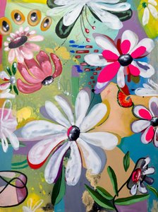 Flores abstratas vibrantes