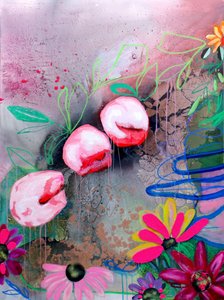 Flores abstratas vibrantes de Poonam Choudhary