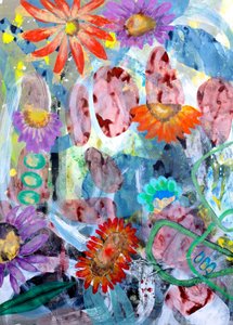 Flores abstratas vibrantes