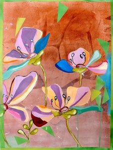 Flores abstratas vibrantes de Poonam Choudhary
