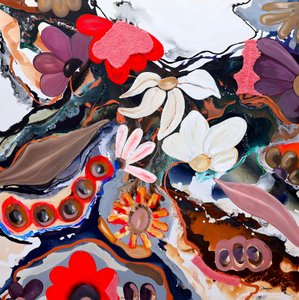 Jardim abstrato vibrante