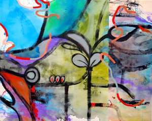 Planta abstrata vibrante
