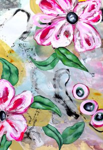 Abstrato floral vibrante