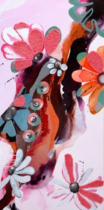 Abstrato floral vibrante de Poonam Choudhary