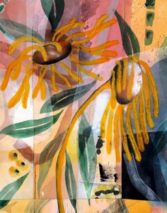 Plantas de um amarelo vibrante