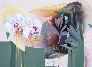 Abstrato da Orquídea Branca de Poonam Choudhary