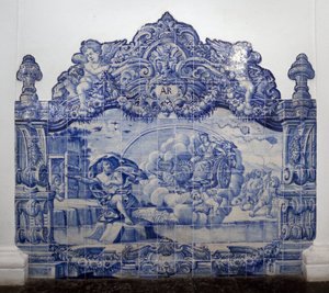 Alegoria do ar - Azulejos, faiança pintada de Portuguese School
