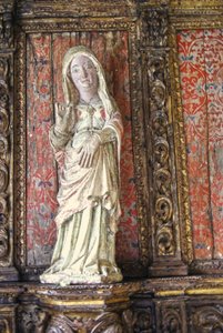 Estátua esculpida de uma Virgem Maria Grávida, Lamego, Portugal c.1562 (madeira pintada)
