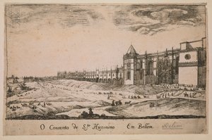 Mosteiro dos Jerónimos no distrito de Belém, Portugal 1662 de Portuguese School