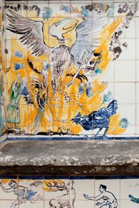 Banco de azulejos (azulejos cerâmicos) de Portuguese School