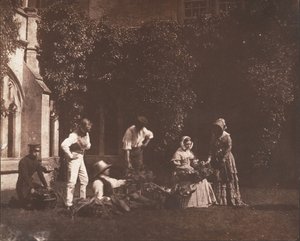 Os Vendedores de Frutas, c. 1845. de Possibly by William Henry Fox Talbot.