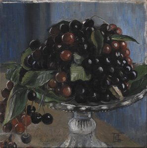 Cerejas em uma fruteira. Civita d