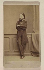 Retrato do compositor Bedrich Smetana, ca 1866. de Prague . Photo studio H. Fiedler