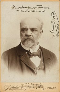 Retrato do compositor Antonin Dvorak 1841-1904 , c. 1900. de Prague . Photo studio J. Mulac